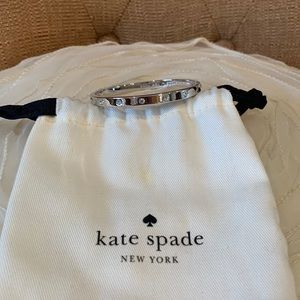 Kate Spade crystal hinge bangle Silver